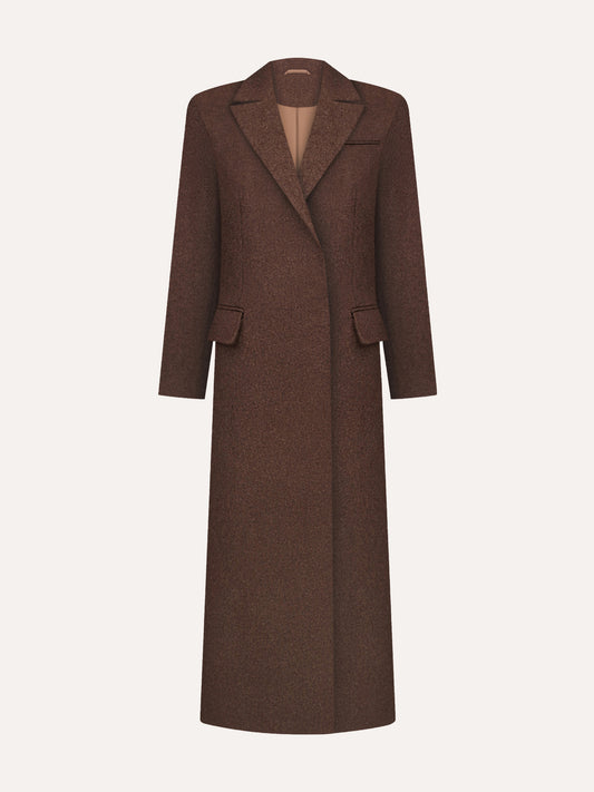 Cashmere Double Mia Coat in Brown