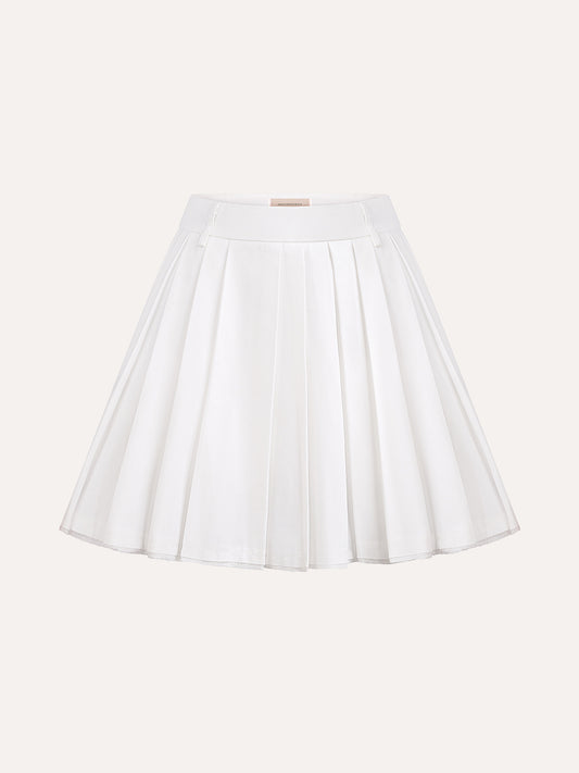 Raw Skirt in White