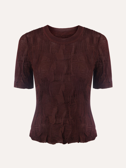 Knit Jeni Top in Burgundy